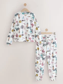 Cream Mermaid - Pyjama met lange mouwen