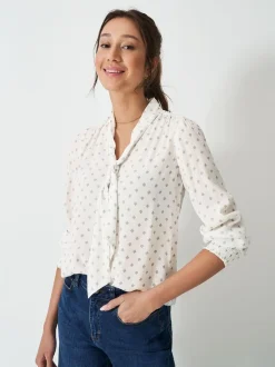 Crew Clothing Willa Tie Neck Blouse
