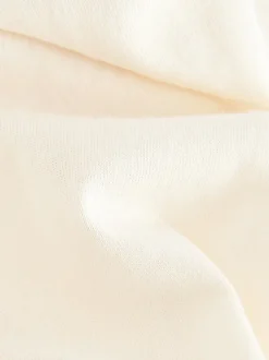 Crème - 100% katoenen zomer midi overhemdjurk