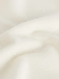 Crème - Barbour® geweven sjaal van lamswol
