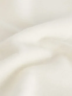 Crème - Barbour® geweven sjaal van lamswol