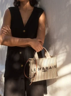 Crème - Canvas handtasje
