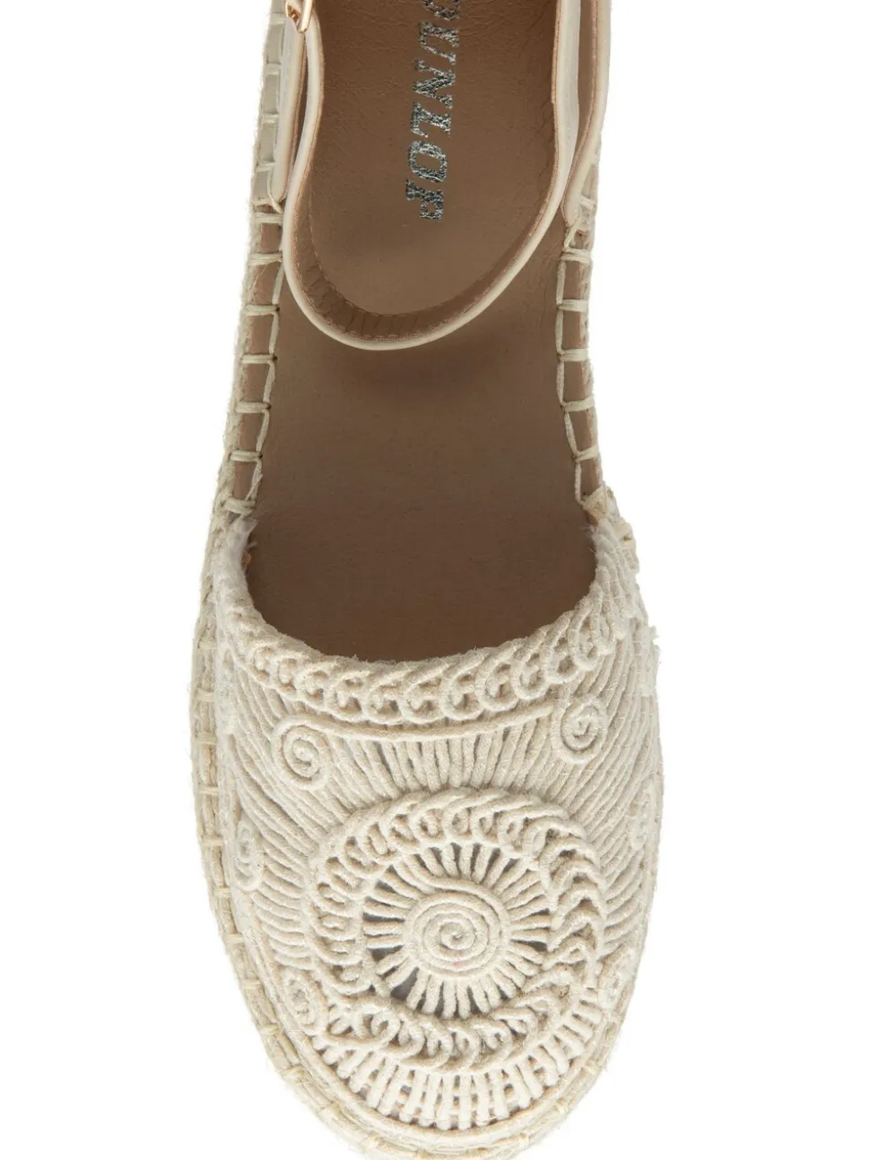 Crème - Dunlop Ankle Strap Flatform Shoes
