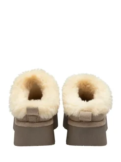 Crème - Dunlop Faux Suede Mule Slippers