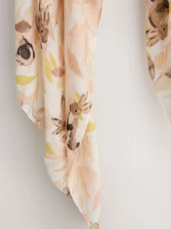 Crème - Easter Bunny Print Lightweight Scarf