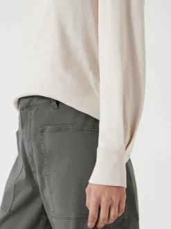 Crème - Hush - Emily jersey top met pofmouwen
