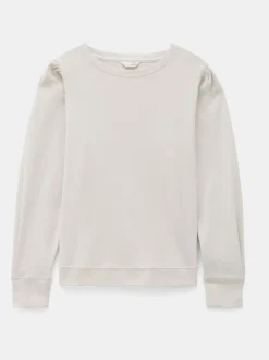 Crème - Hush - Emily jersey top met pofmouwen