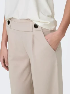 Crème - JDY - Broek met wijde pijpen