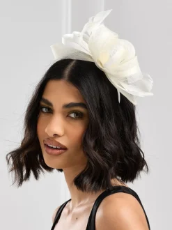 Crème - Jon Richard medium Fascinator hoofdband