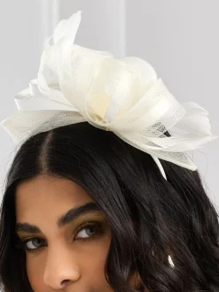 Crème - Jon Richard medium Fascinator hoofdband