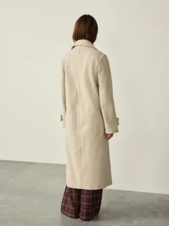 Crème - Lange maxi-jas