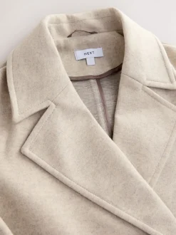 Crème - Lange maxi-jas