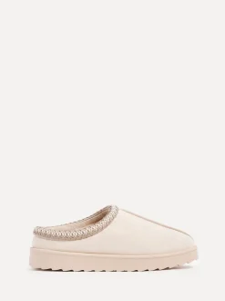 Crème - Linzi Tana Faux Suede Slip-On Slippers