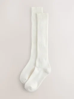 Crème - Longline Slouchy Socks 1 Pack