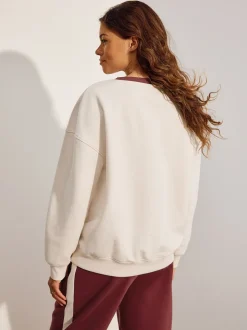 Crème - Maternity Graphic Sweatshirt