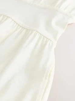 Crème - Midi-jurk