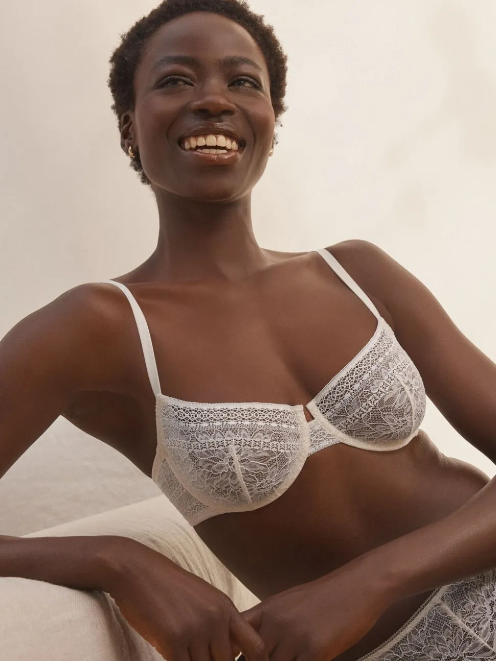 Crème - Premium Lace Bra