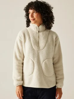 Crème - Regatta Frankie Borg fleece met halve rits