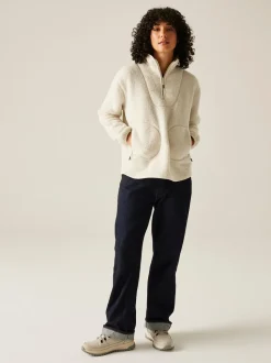 Crème - Regatta Frankie Borg fleece met halve rits