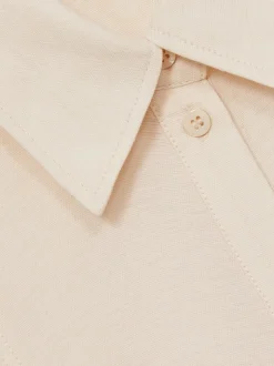 Crème - Reiss Millie strandcover-up speelpakje met ceintuur