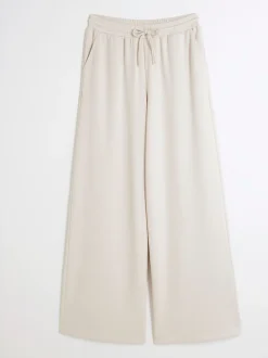 Crème - River Island Premium Wide Leg Joggers