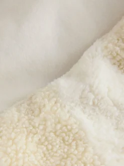 Crème - Textured Stripe Dressing Gown