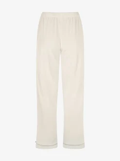 Crème - The Little Tailor luxe kerstpyjama van zacht aanvoelend velours