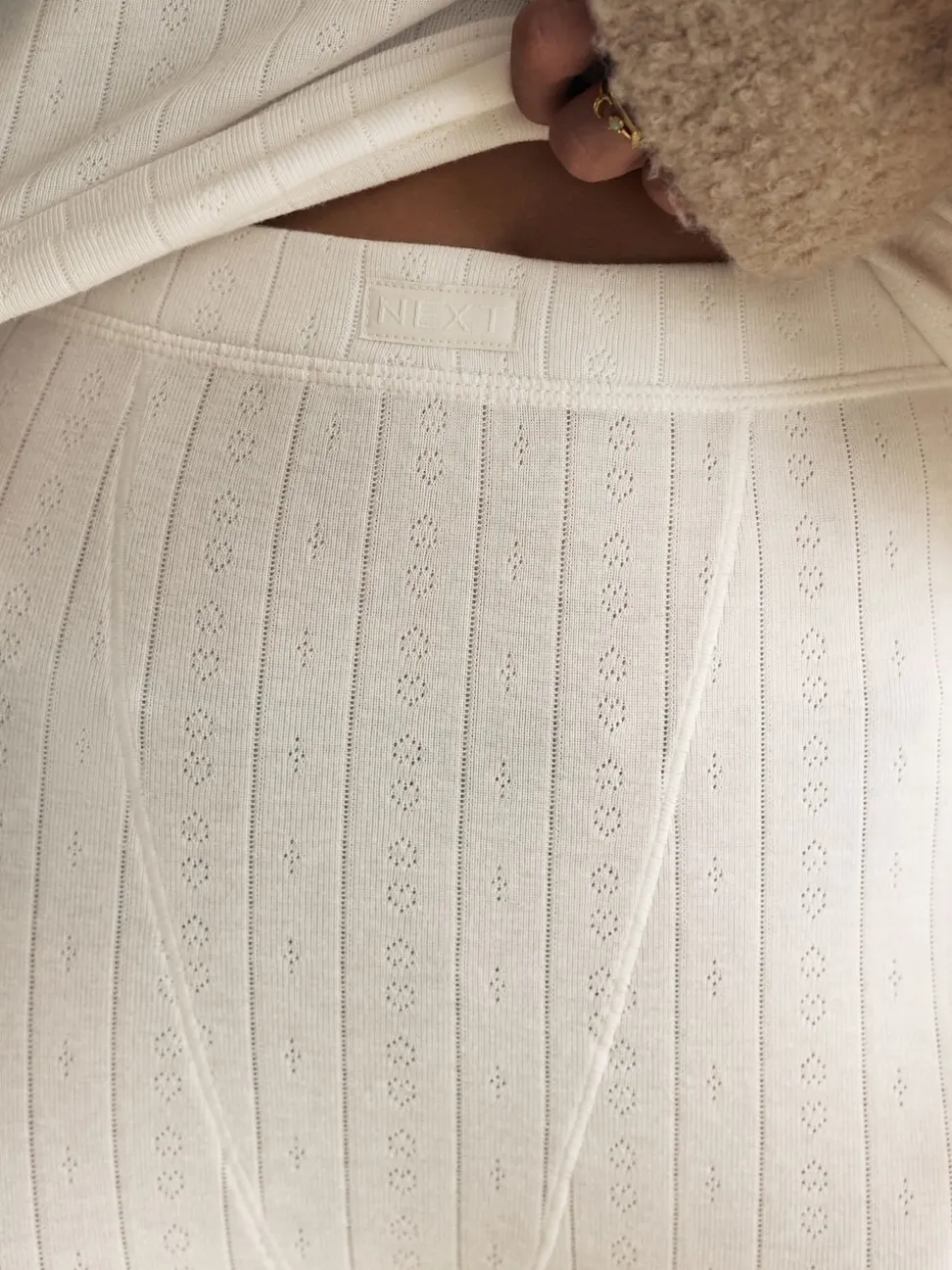 Crème - Thermal Maximum Warmth Cosy Pointelle Leggings