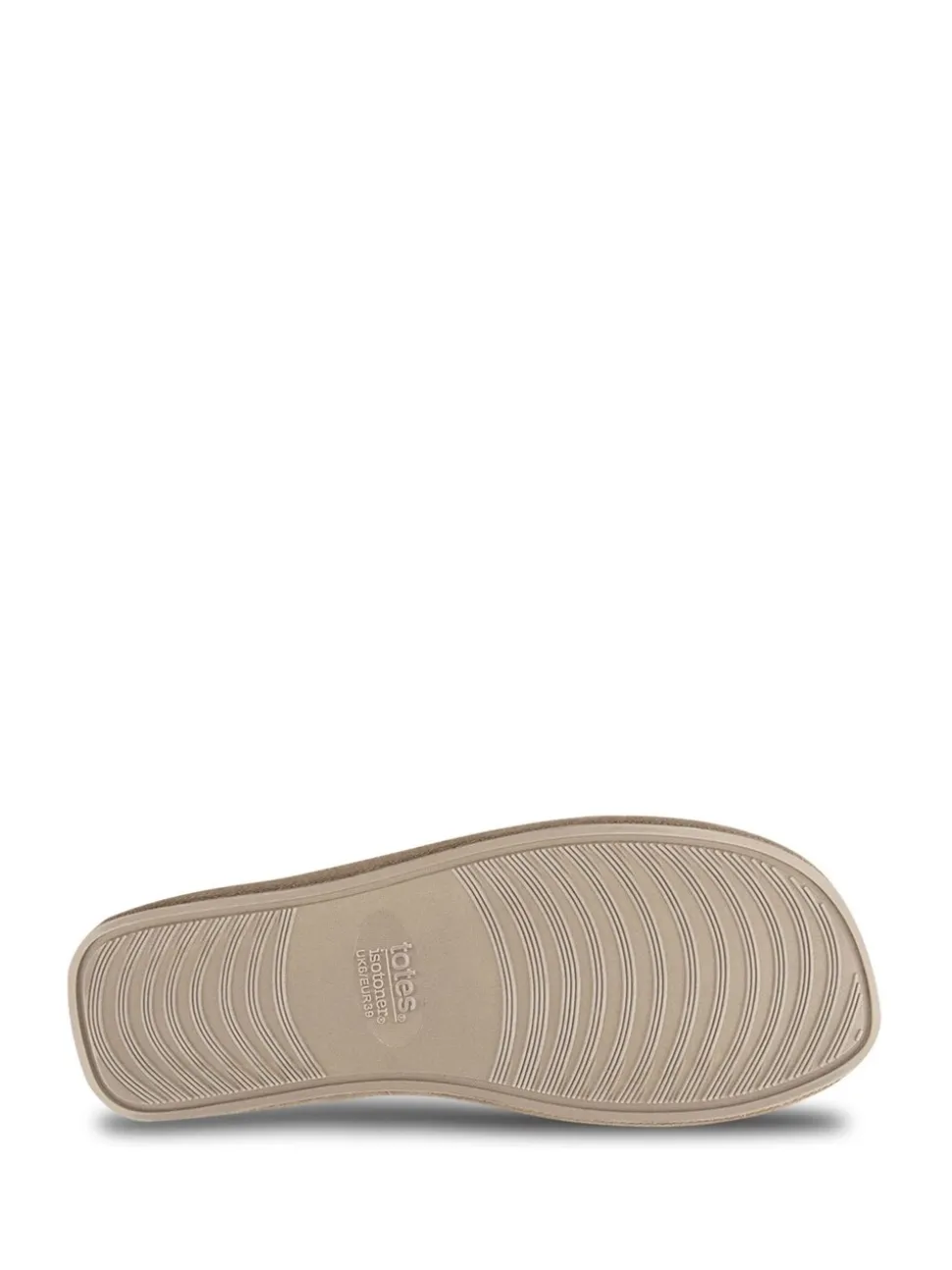 Crème - Totes Isotoner Ladies Real Suede Mules With Water Repellency