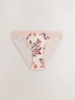 Crème print/marineblauw - Onderbroeken