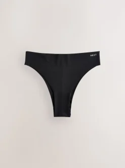 Crème/roze/zwart - Set van 3 slips van katoenmix zonder VPL