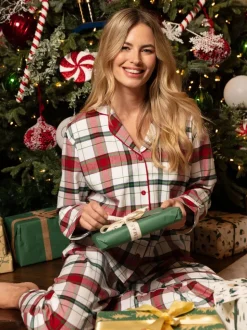 Cyberjammies geruite pyjamaset met lange mouwen