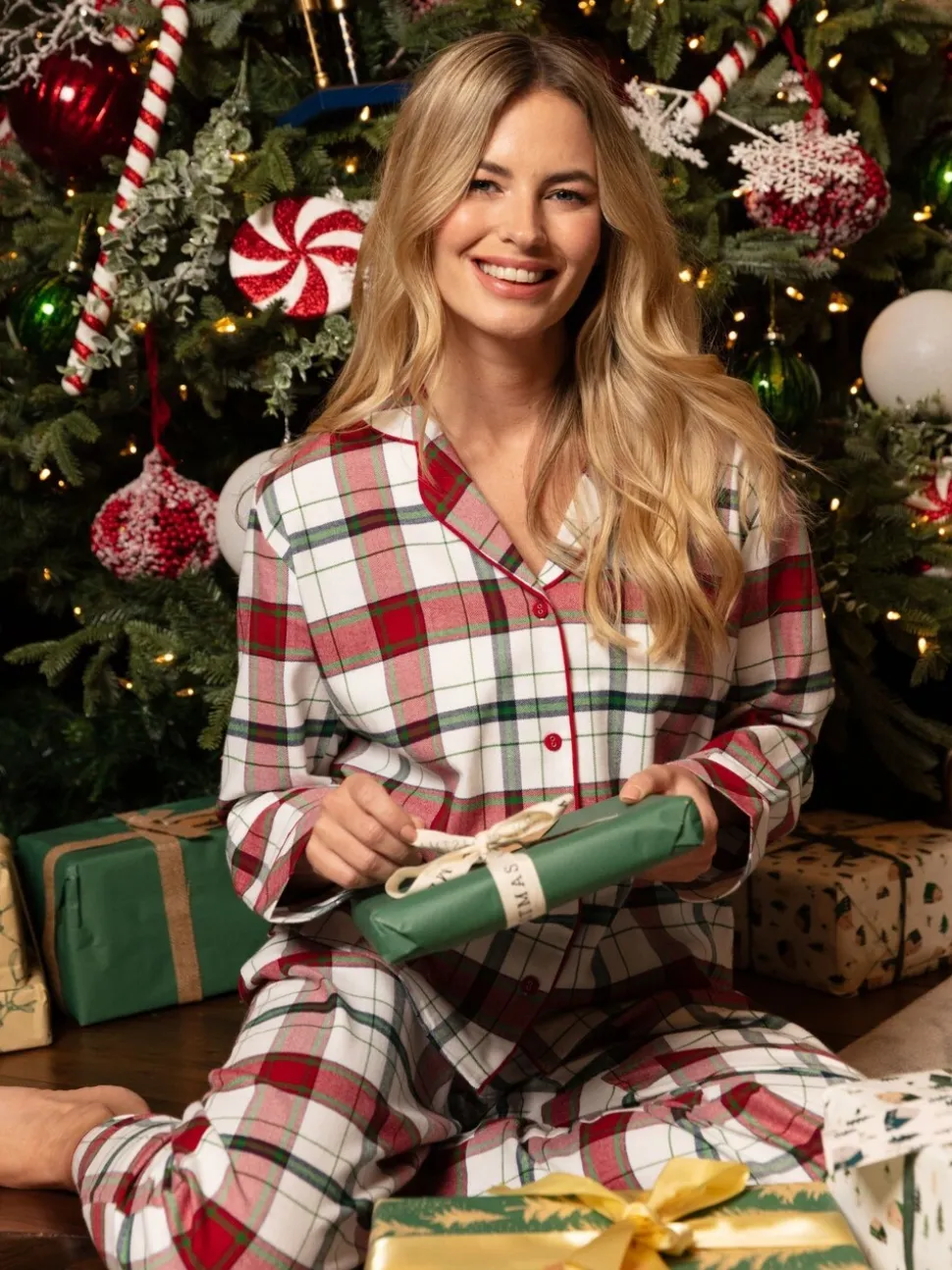 Cyberjammies geruite pyjamaset met lange mouwen