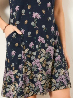 Dark Navy Leaves - FatFace - Jersey jurk