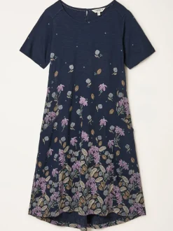 Dark Navy Leaves - FatFace - Jersey jurk