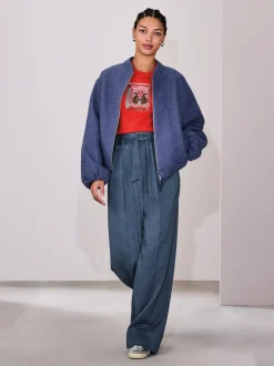 Denim - Superwide Belted Trousers