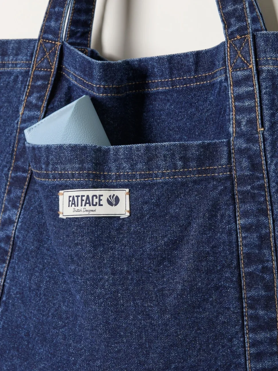 Denim donkerblauw - FatFace Pocket 100% Cotton Tote Bag