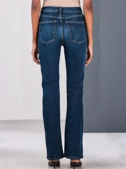 Denim donkerblauw - Mid Rise Stretch Bootcut Jeans