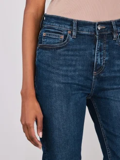 Denim donkerblauw - Mid Rise Stretch Bootcut Jeans