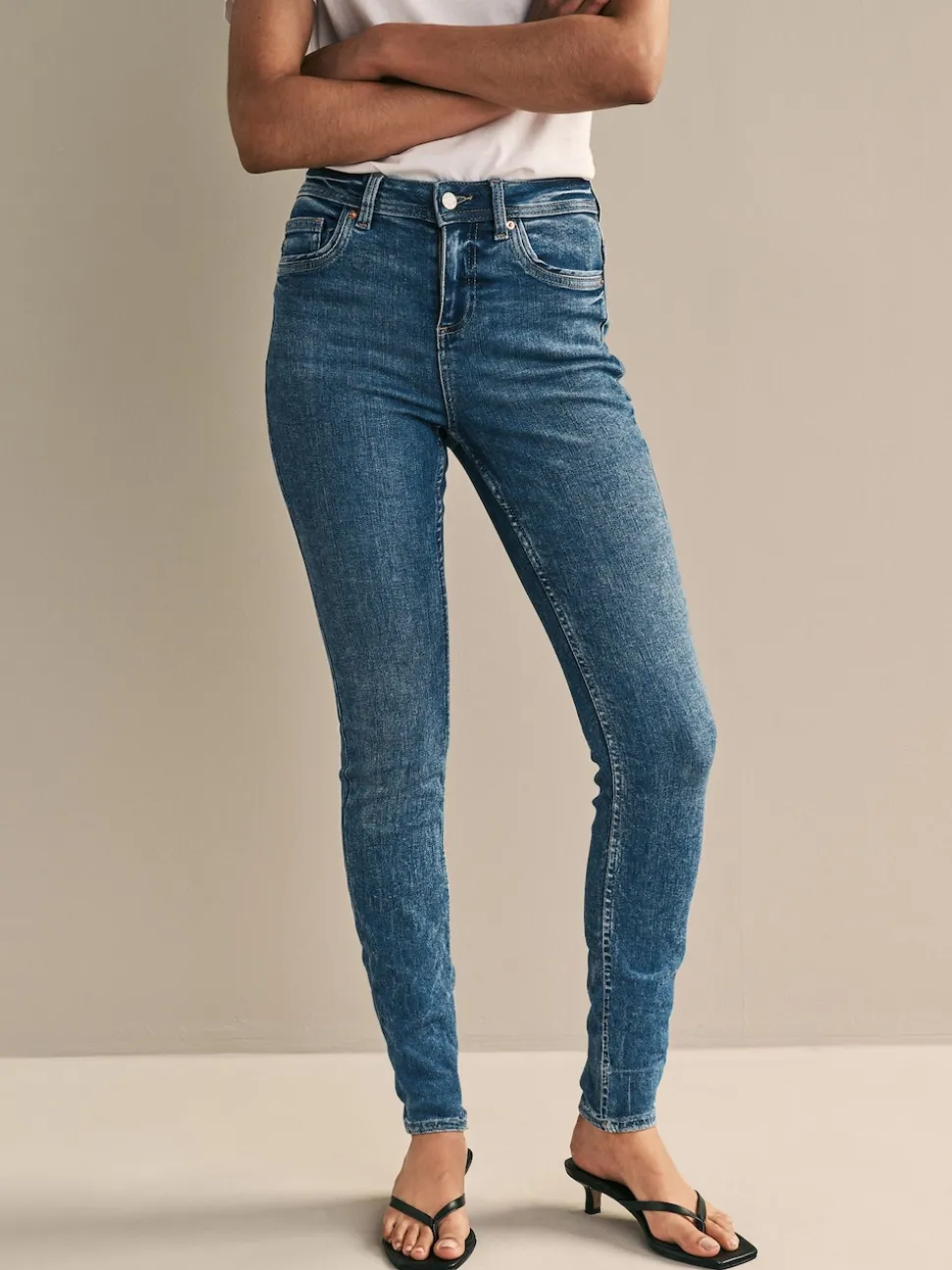 Denim donkerblauw - Superzachte skinny jeans