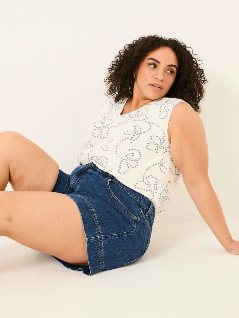 Denim vintage - FatFace 100% katoenen denim shorts