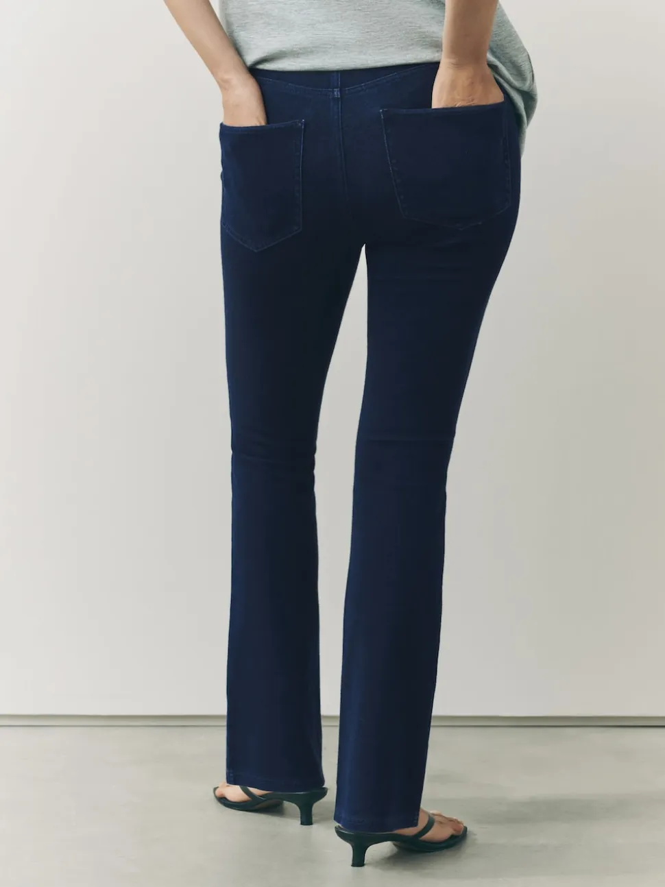 Denim-wassing - Check Jersey Bootcut Leggings