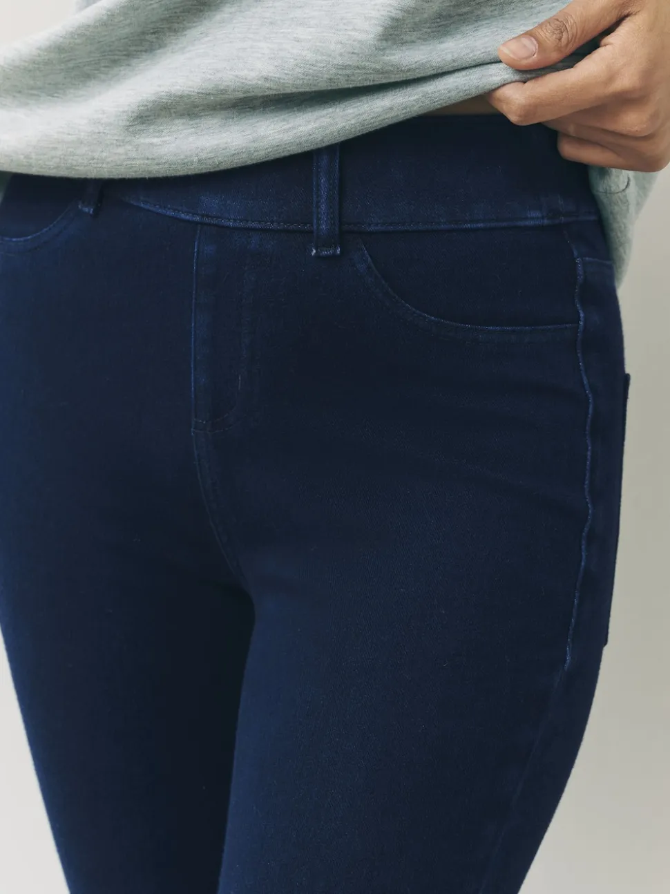 Denim-wassing - Check Jersey Bootcut Leggings