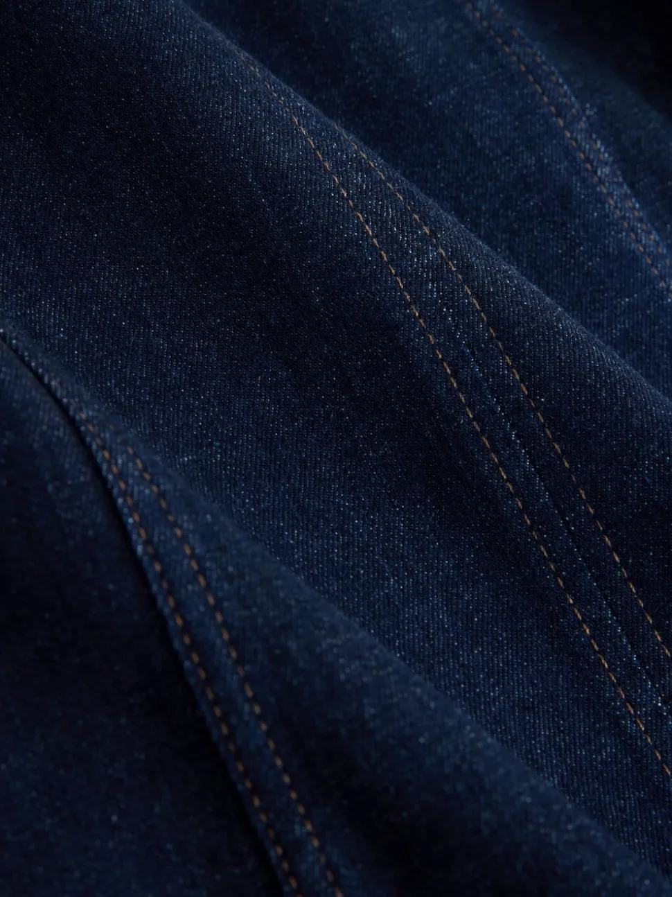 Denim-wassing - Full Seamed Midi Skirt
