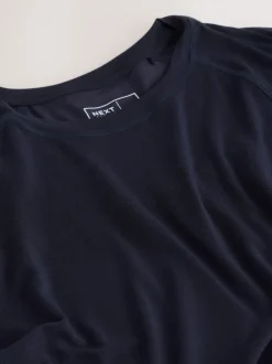 Donkerblauw - Active Crew Neck Short Sleeve T-Shirt