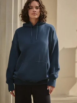 Donkerblauw - Active Longline Overhead Hoodie met superzacht naaddetail en zakken