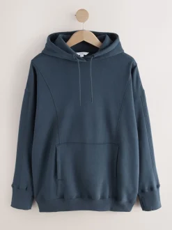 Donkerblauw - Active Longline Overhead Hoodie met superzacht naaddetail en zakken
