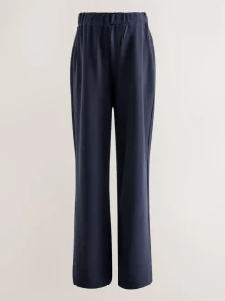 Donkerblauw - Behaaglijke zwangerschapsbroek met wijde pijpen