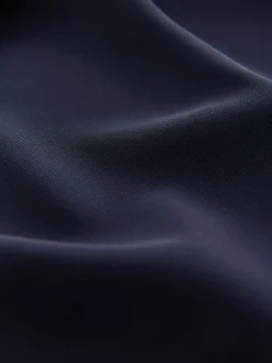Donkerblauw - Broek met wijde pijpen en elastiek in de achterkant