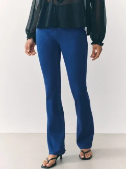 Donkerblauw - Check Jersey Bootcut Leggings